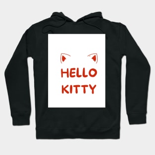 Hello kitty cat typography design Hoodie